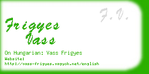 frigyes vass business card